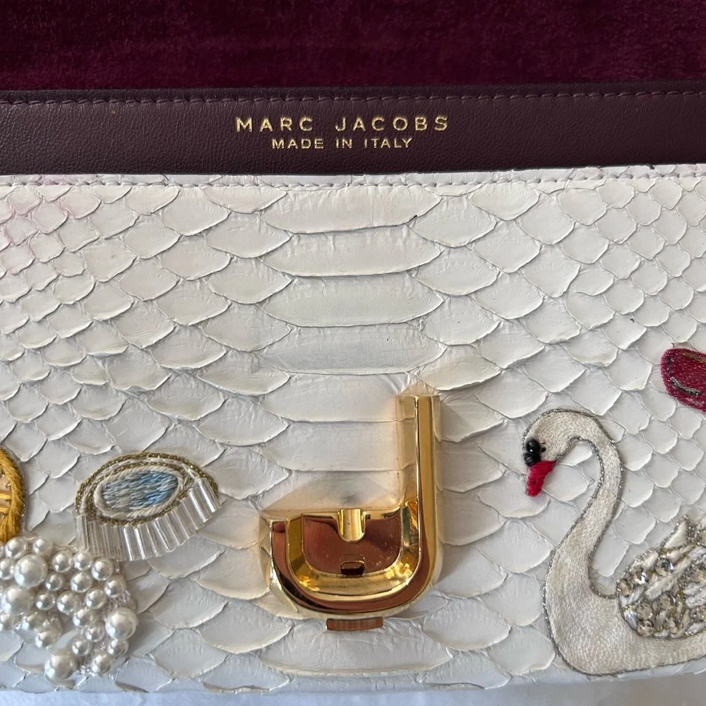 NWT The Marc Jacobs Embroidery Opulent Python Handbag -Read Description- - Picture 15 of 17